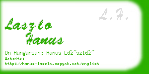 laszlo hanus business card